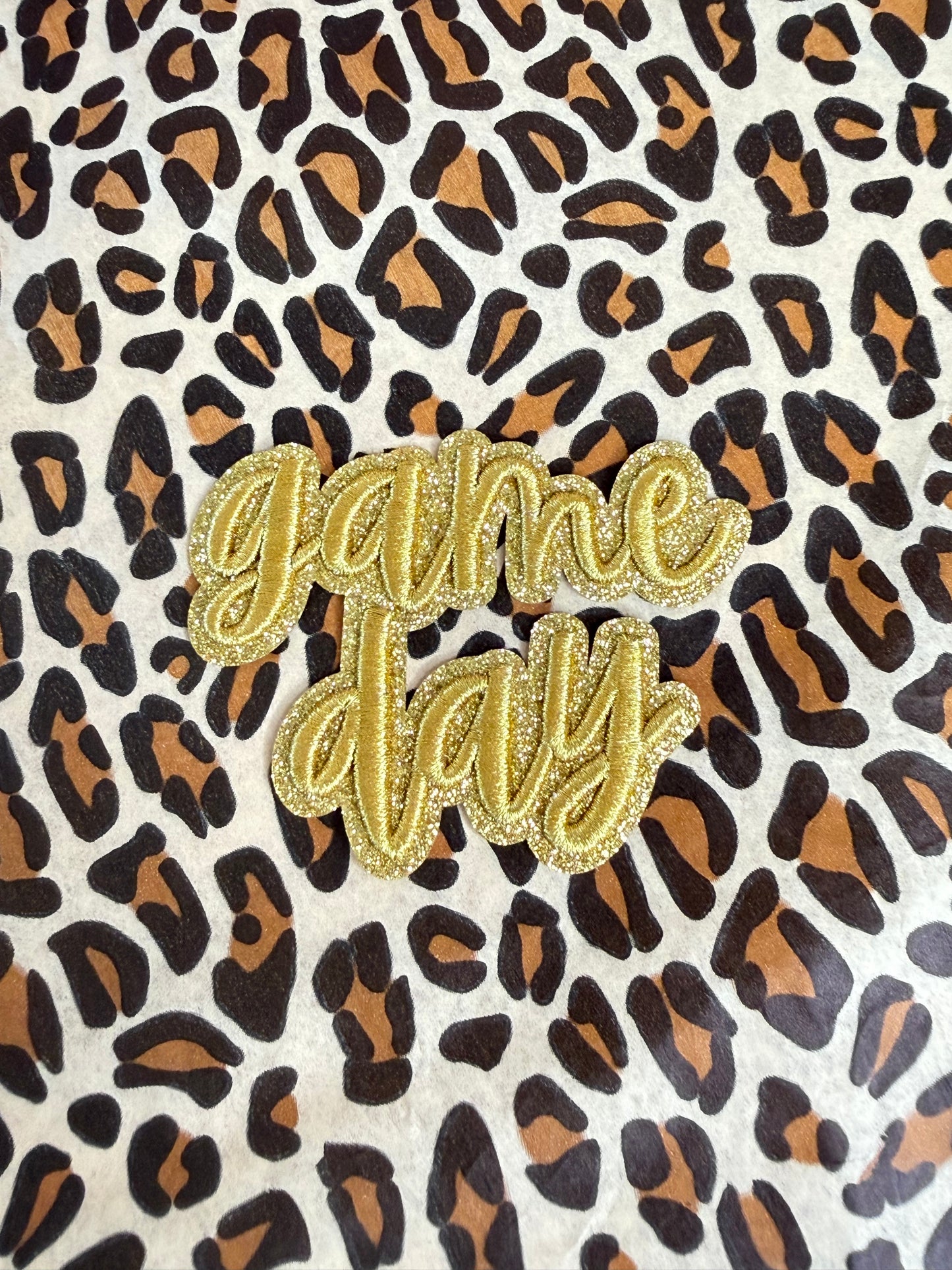 Game Day Gold Iron On Patch