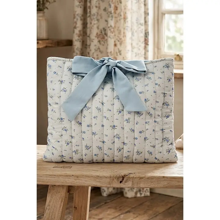 Joy Blue Floral Bible Cover