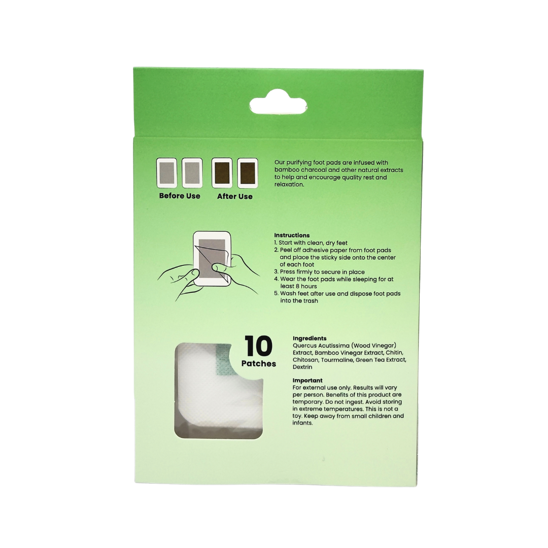 Fraiche Purifying Foot Pads - Bamboo Charcoal  - 10pcs/pk