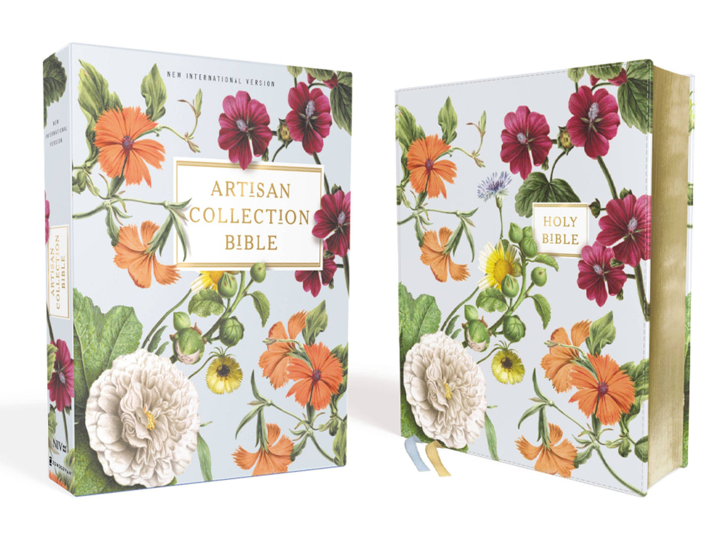 NIV Artisan Collection Bible Leathersoft Blue Floral