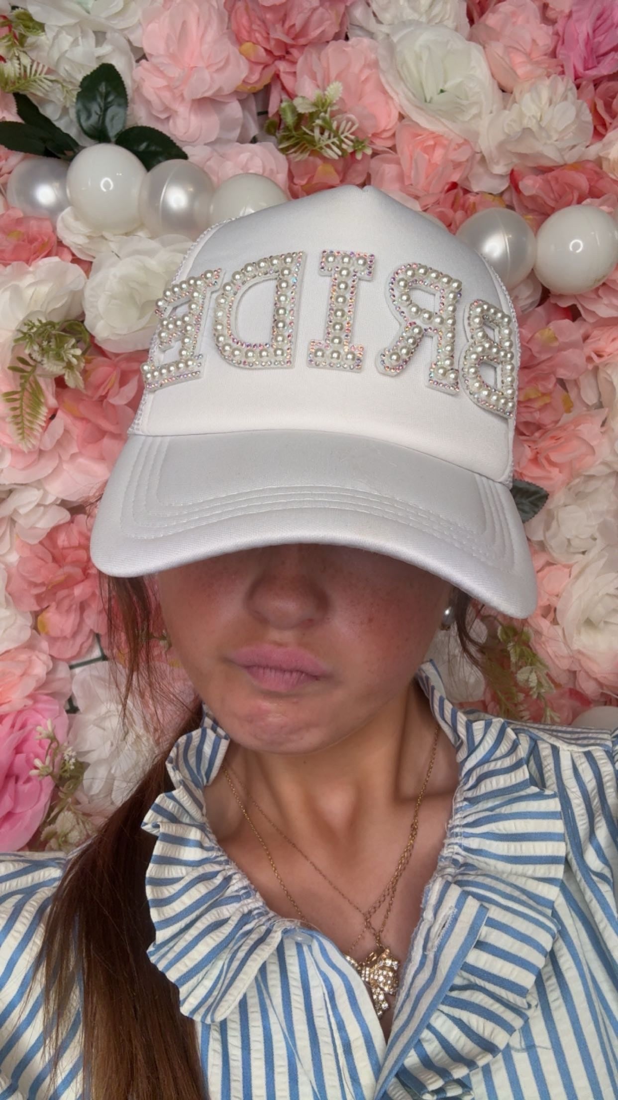 Bride Pearl Trucker Hat