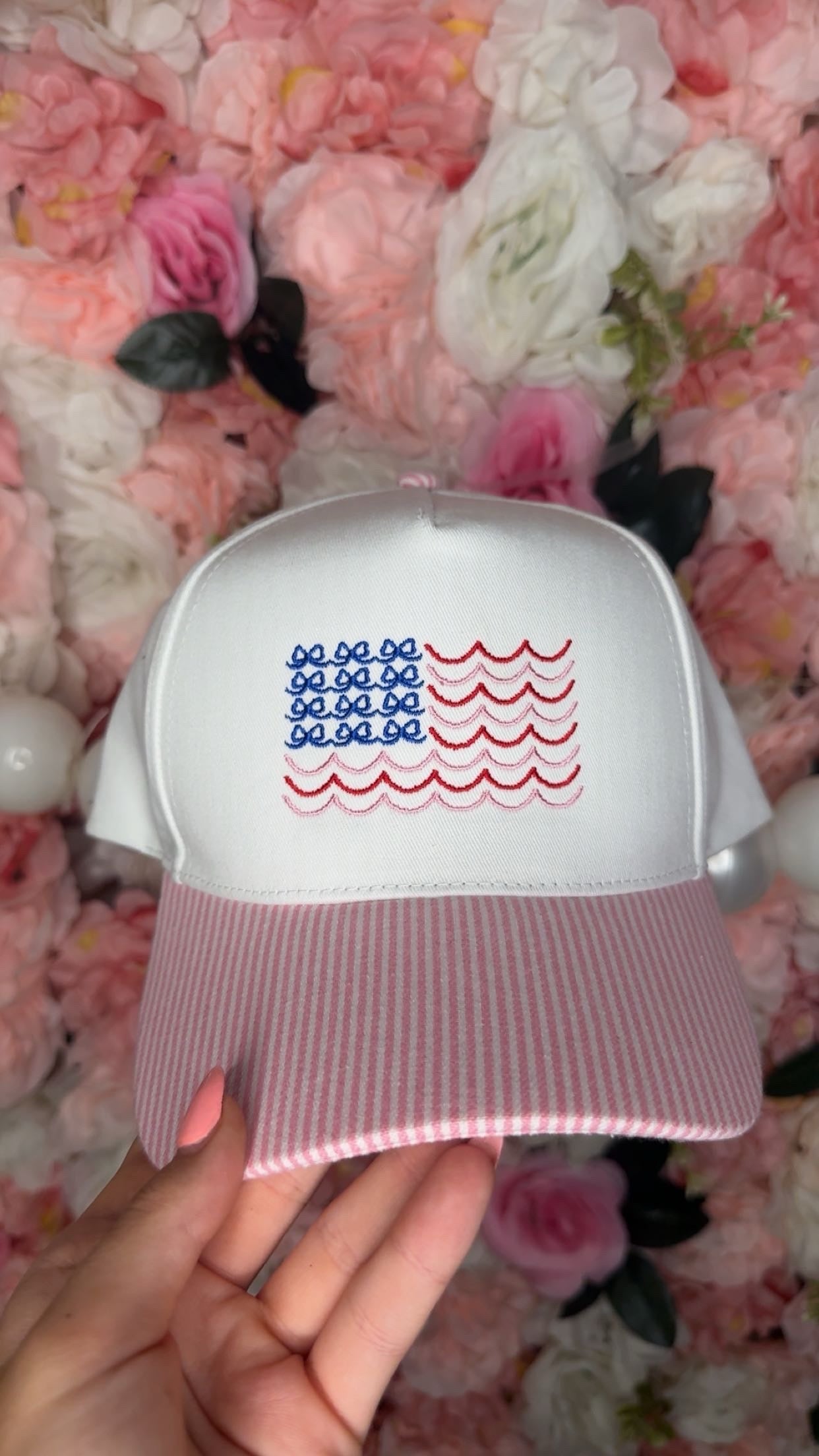 Bow-Tied American Girl Trucker Hat