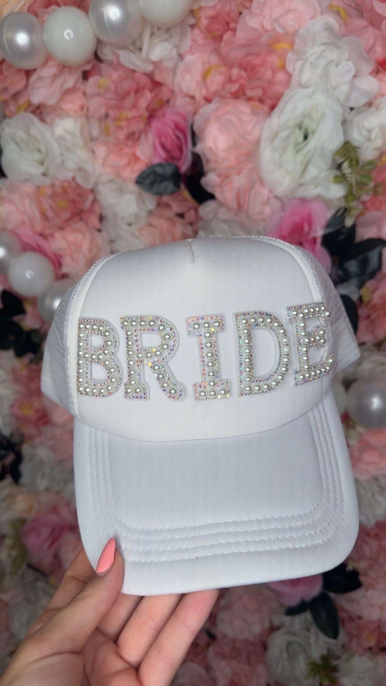 Bride Pearl Trucker Hat