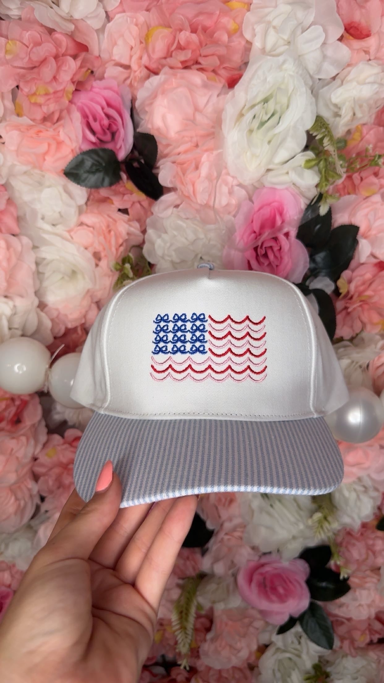 Bow-Tied American Girl Trucker Hat