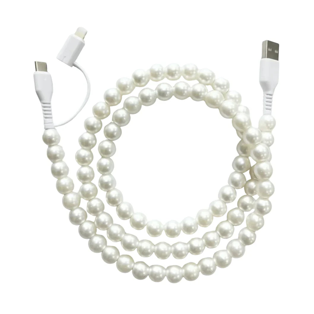 Alexa's Pearl Beaded Charger