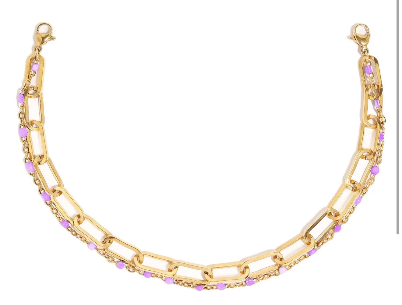 Purple and Gold Hat Chain