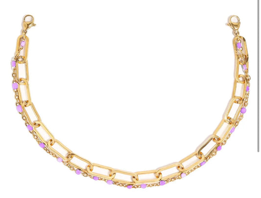 Purple and Gold Hat Chain
