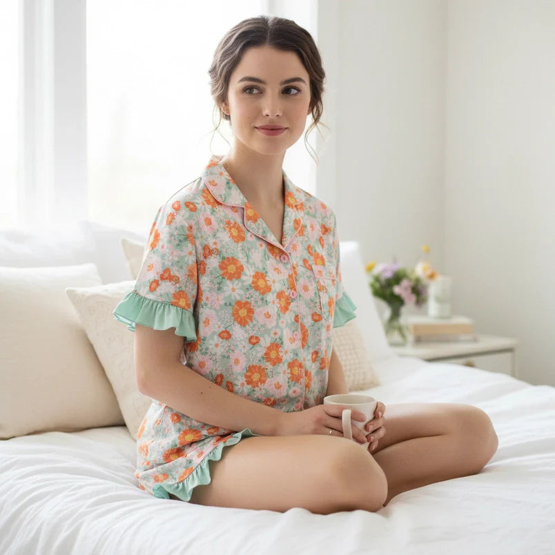 The Slumber Party Set – Sage Floral