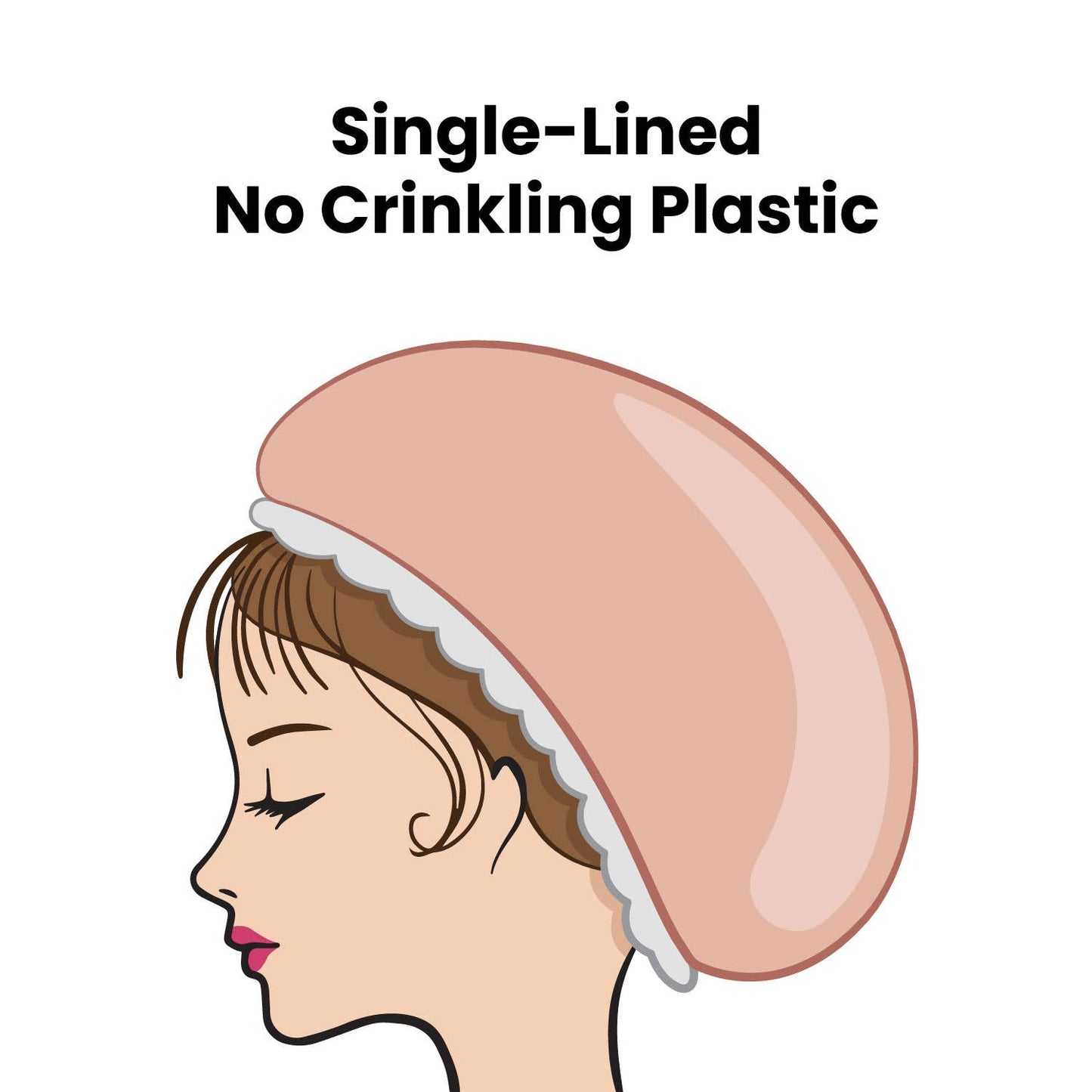 Lindo Satin Shower Cap - Single Lined