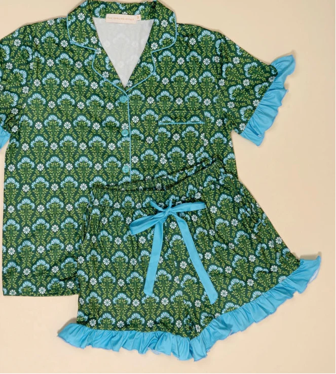 The Slumber Party Set – Forest Green Floral